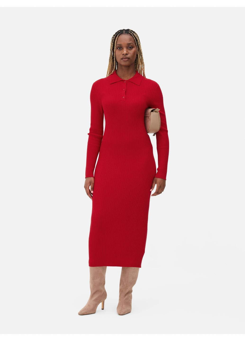 Красное платье демисезон,красный, Primark