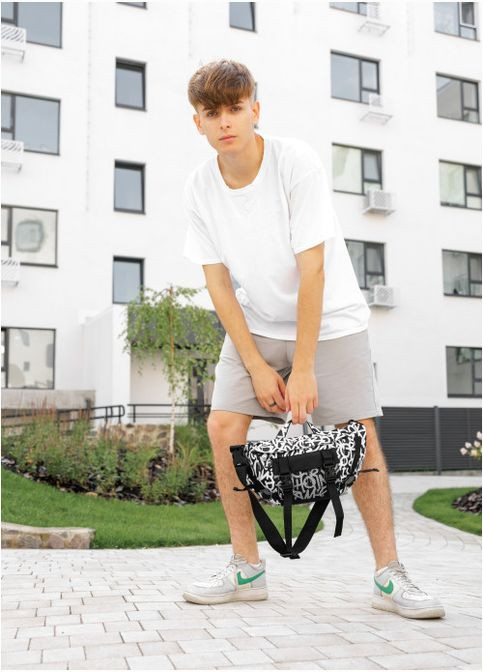 Большая мужская поясная сумка бананка DynamicDart принт "Graphity" (R-80411715m-VS) Sambag (302450476)