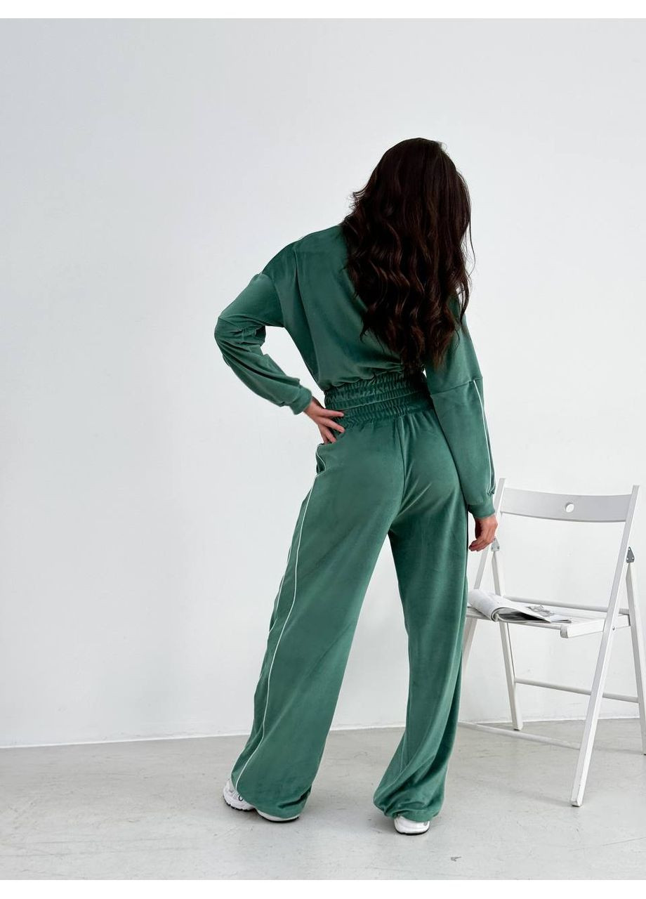 Костюм велюровий штани палаццо та кофта Україна (348058682)