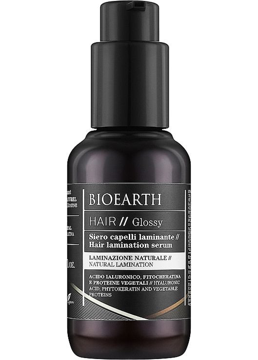 Ламінувальна сироватка для блиску волосся Glossy Hair Lamination Serum 100ml (1307257-31021487) Bioearth (368634601)