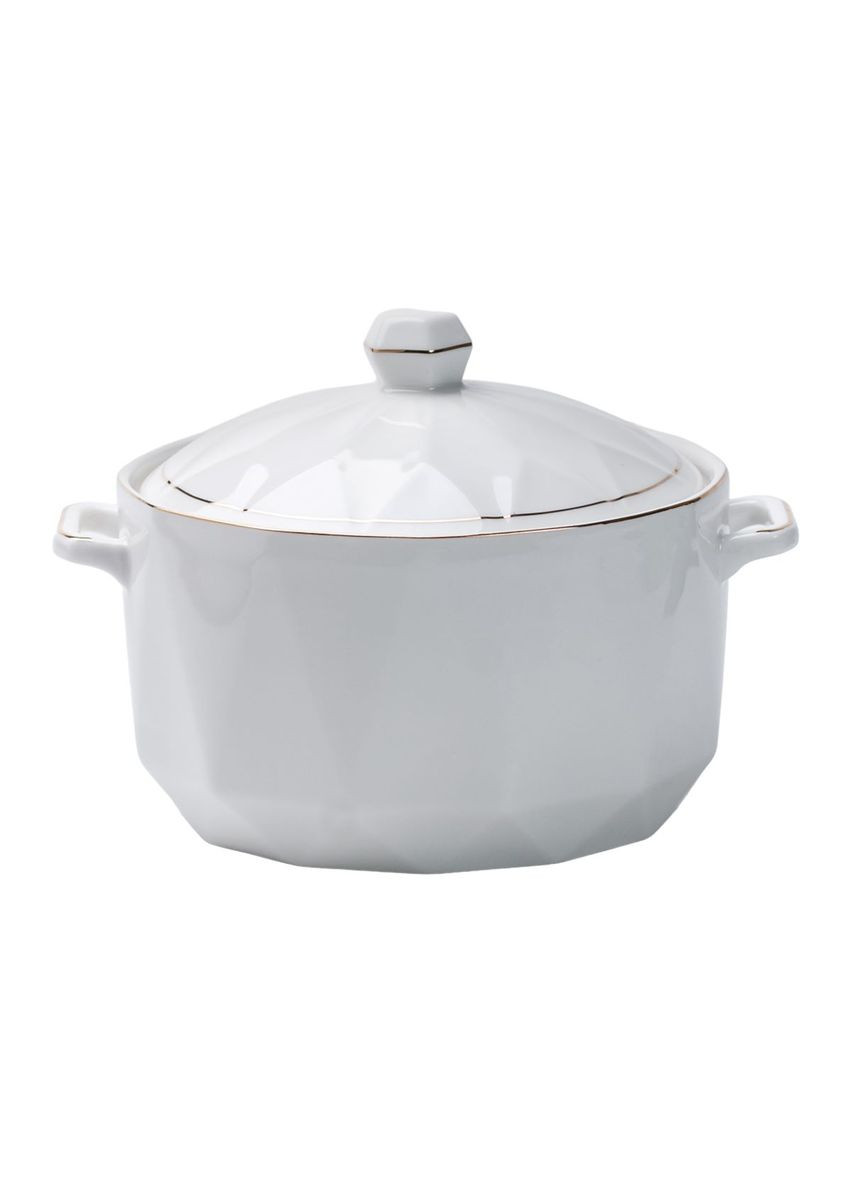 Супница с крышкой и ручкой на 1 литр белая Jooki (358705538)