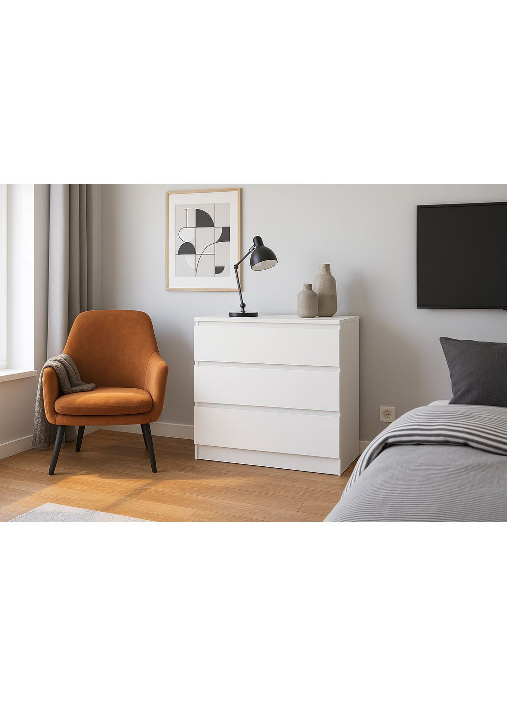 Комод на 3 ящика 100х40х77,4см MEBEX (354307088)