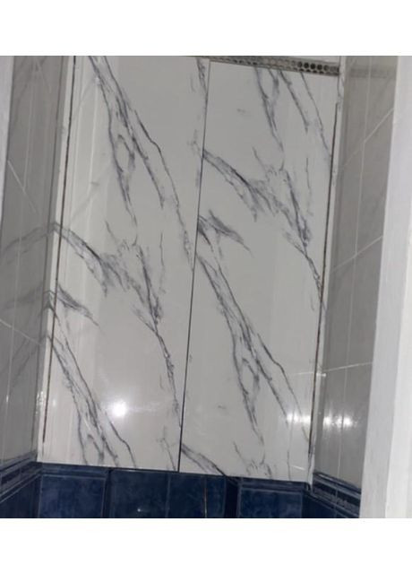 Вінілова самоклеюча плівка під білий мармур для кухні та меблів 2 м × 60 см водостійка 5 шт (2104618890) No Brand (371631729)