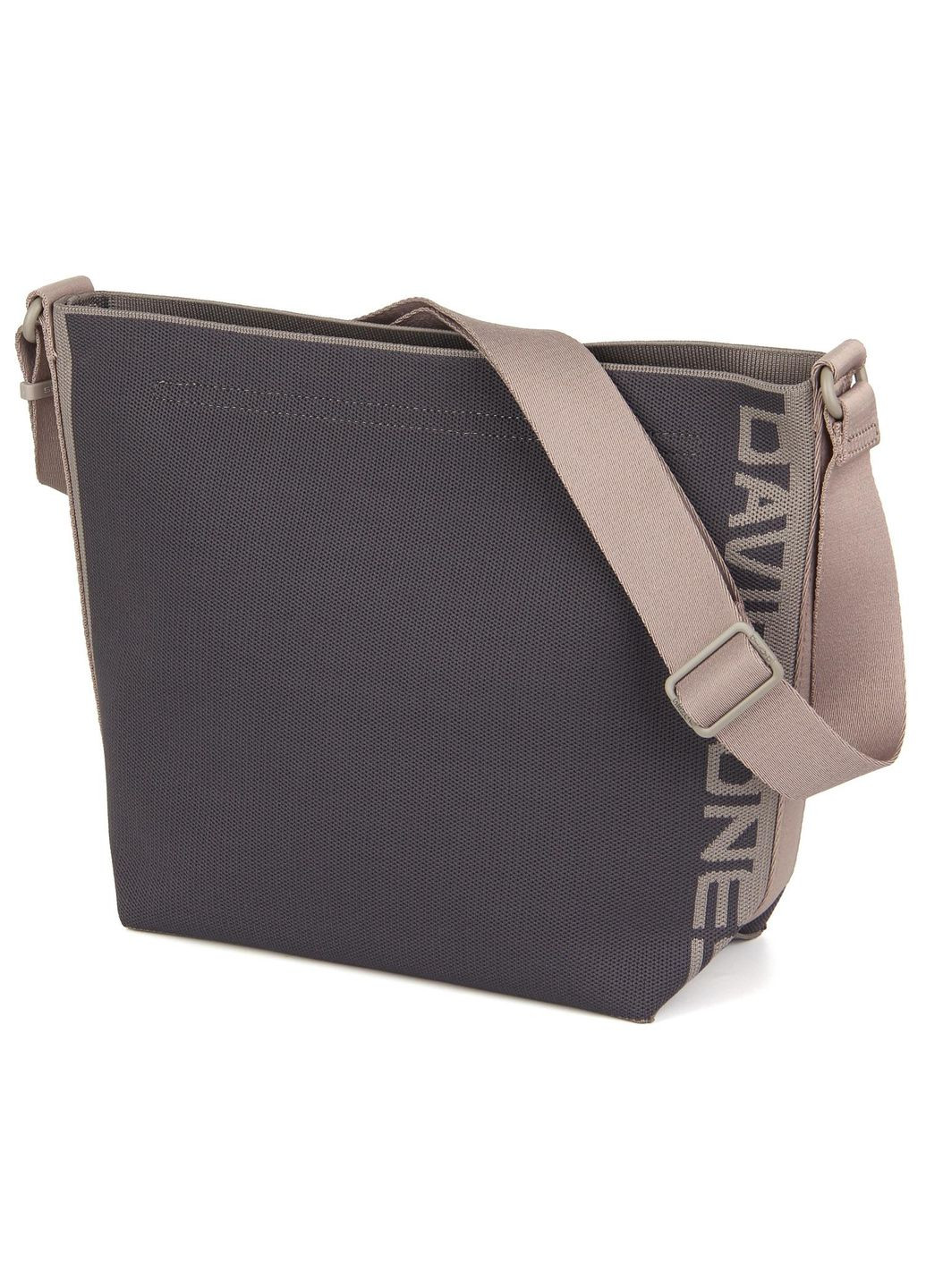 Женская сумка на змейке шопер (тоут) текстиль через плечо 25 х 27 х 12 см 7639 черная David Jones (370299739)