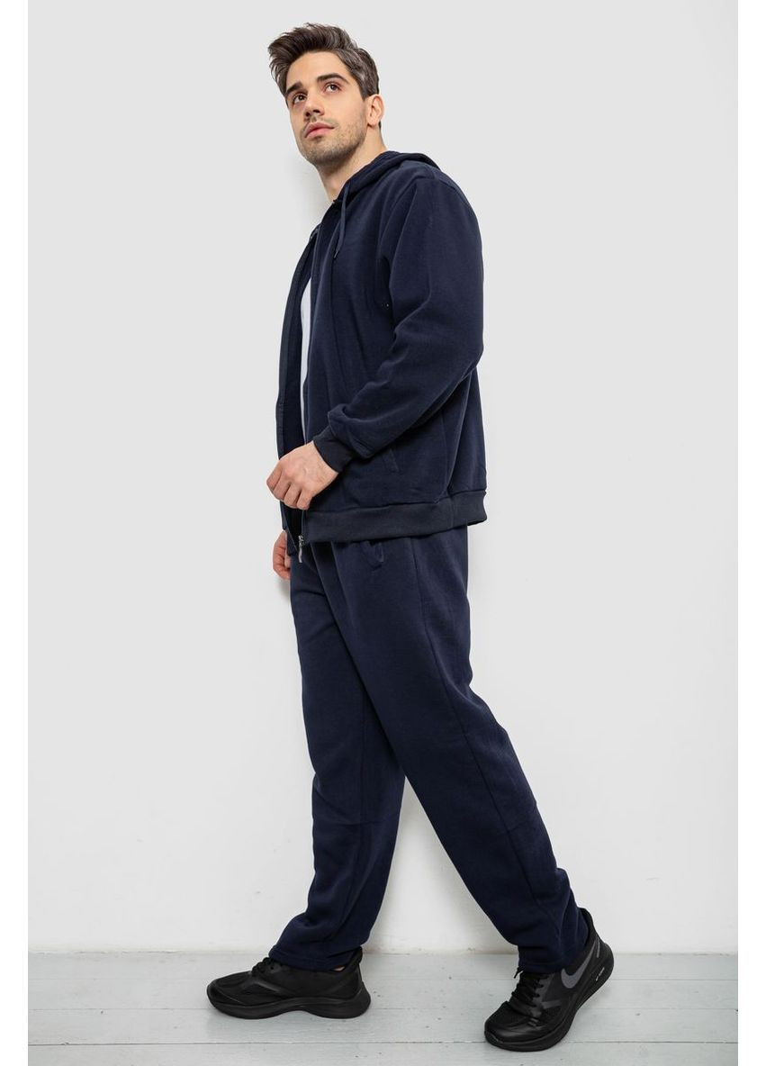 Синій демісезонний спортивний костюм чоловічий на флісі, колір чорний, 244r917 Ager