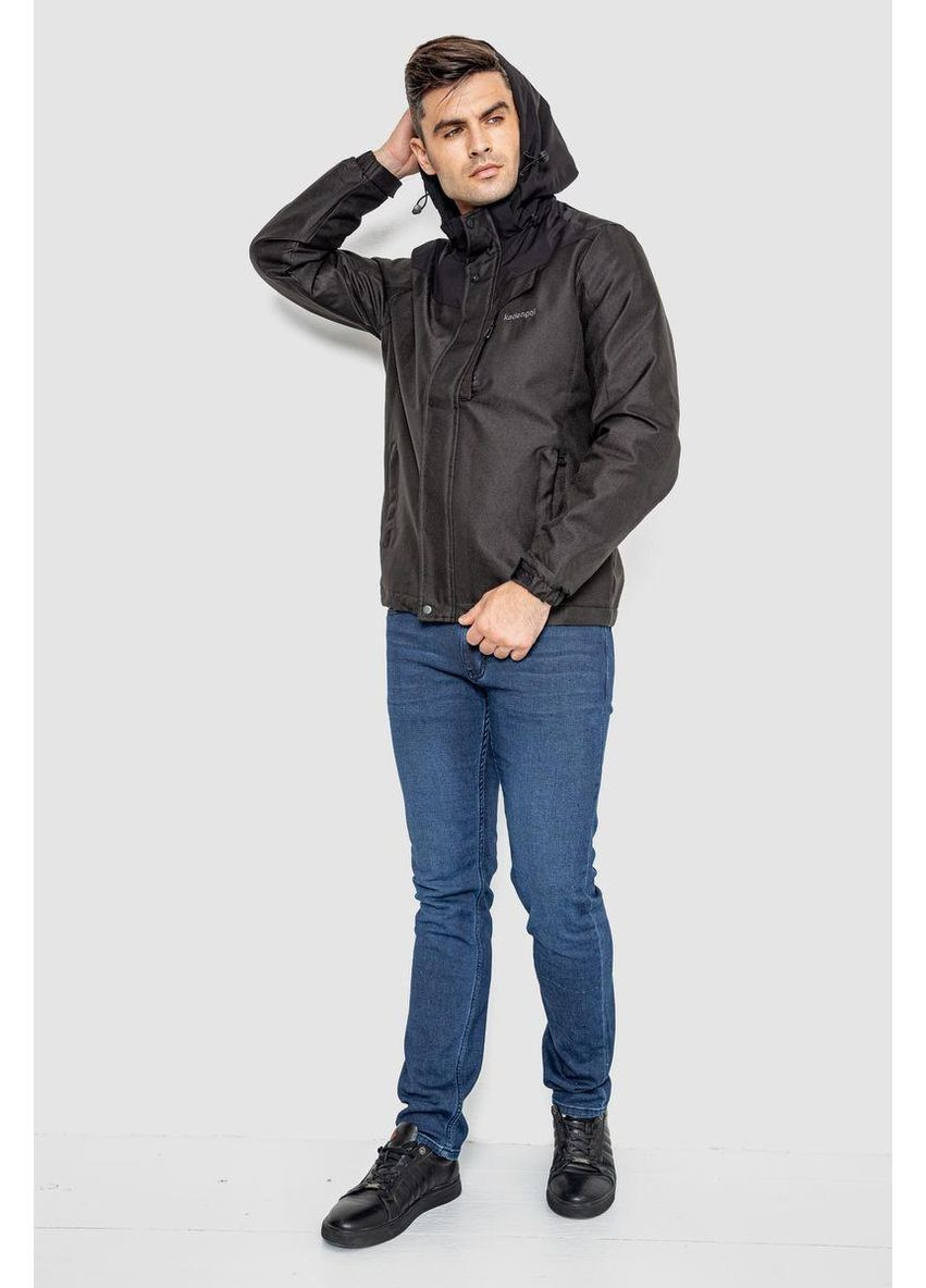 Чорна куртка чоловіча демісезонна -1,, 214r2012 No Brand