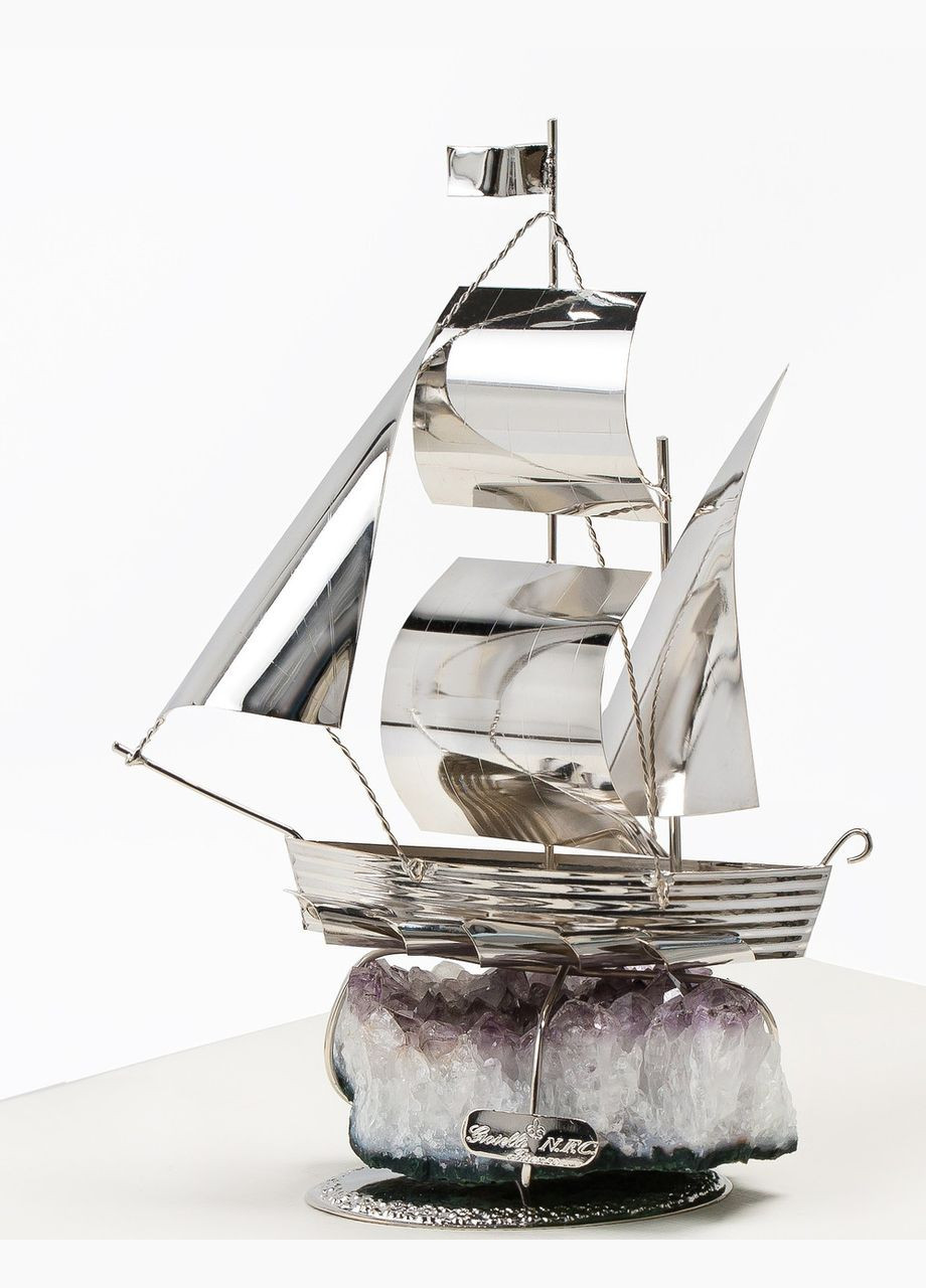 Декоративна статуетка срібного Кораблика 14cm h Prince Silvero (275864597)