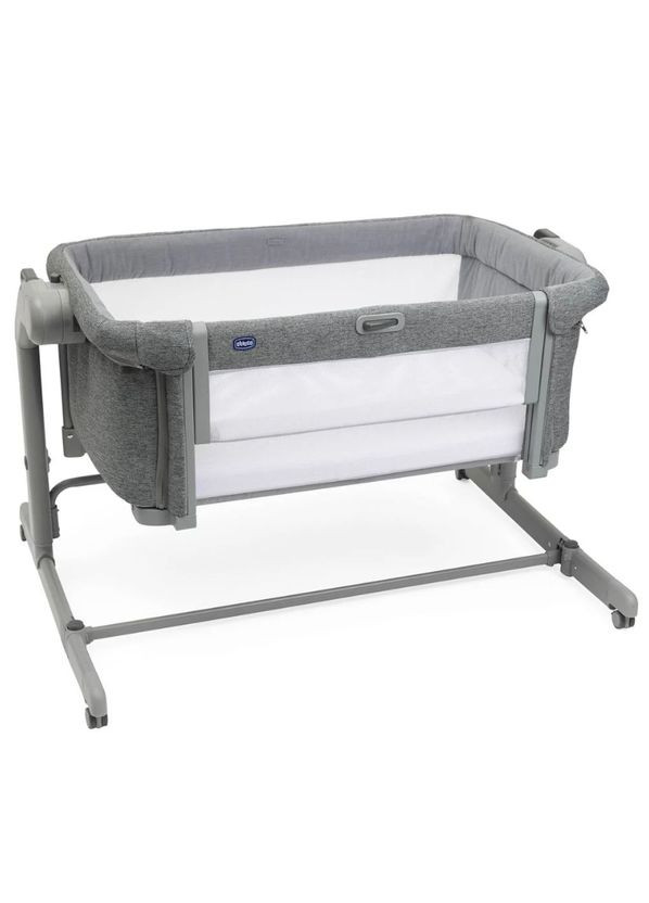 Кроватка детская приставная Next 2 Me Magic Evo, темно-серая Chicco (297869570)