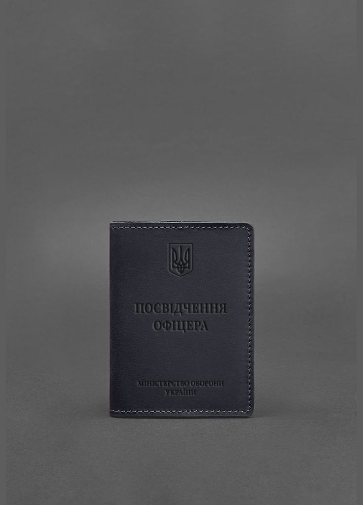Кожаная обложка для удостоверения офицера 9.0 темно-синяя Crazy Horse (A-027703) BlankNote (329186795)