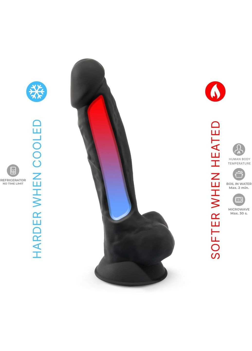 Фалоімітатор термореактивний Model 1 (7") XD01 із силікону подвійної щільності, чорний Silexd (351382221)