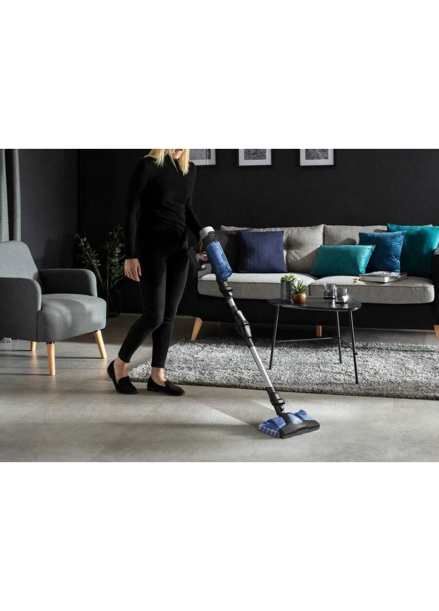 Пылесос вертикальный X-Force Flex 9.60 Aqua RH20C0WO, 0.4л, 18В, автономность макс. 45 мин., сине-серебряный Rowenta (362668940)