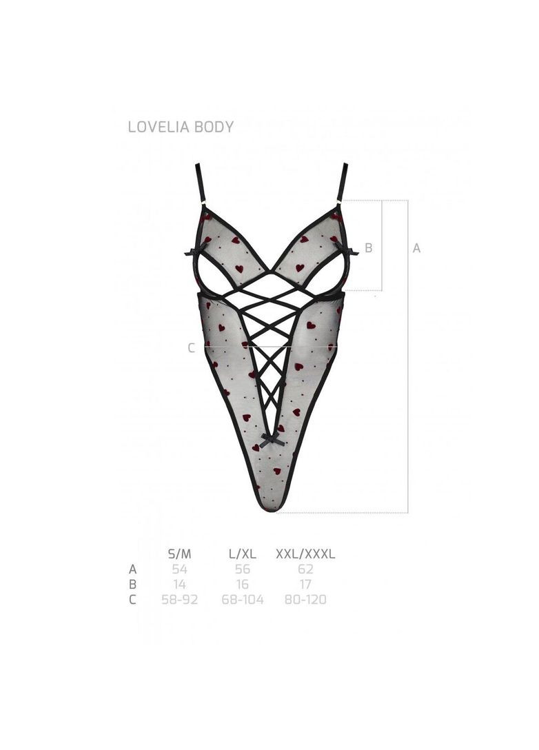 Эротический боди с рисунком LOVELIA BODY XXL/XXXL, black Passion (369950956)