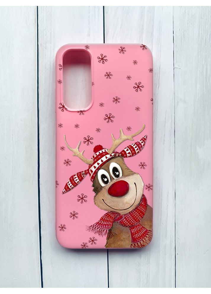Матовий рожевий чохол на Samsung Galaxy A05s (A057) Зимове оленятко (принт 149) CASE CONTROL (362966203)