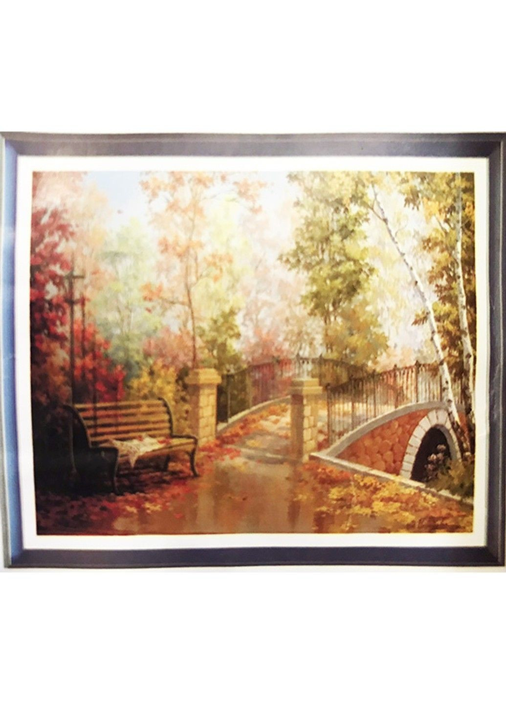 Набор Алмазная мозаика вышивка Осенний пейзаж Золотая картина осени симфония красок вальс природы 5d 60х50 см No Brand (332208375)