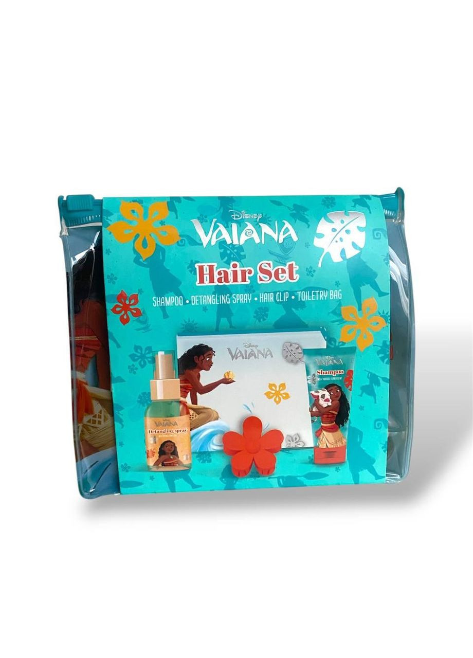 Набір для догляду за волоссям Disney Vaiana Hair Set (шампунь, крабік, спрей для розчісування) No Brand (370650176)
