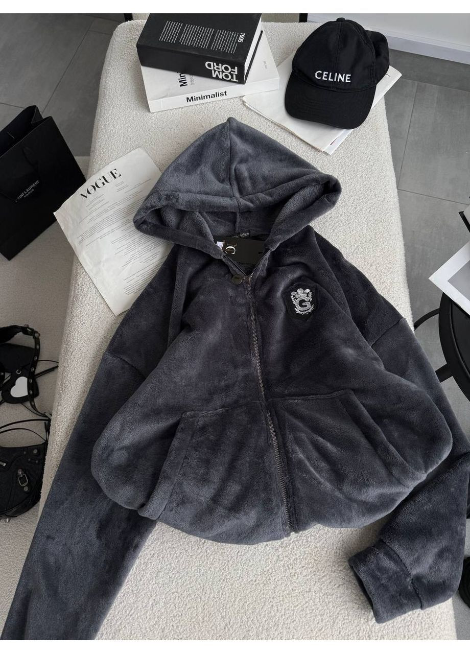 Жіночий махровий бомбер FINO Mode на блискавці (362137305)