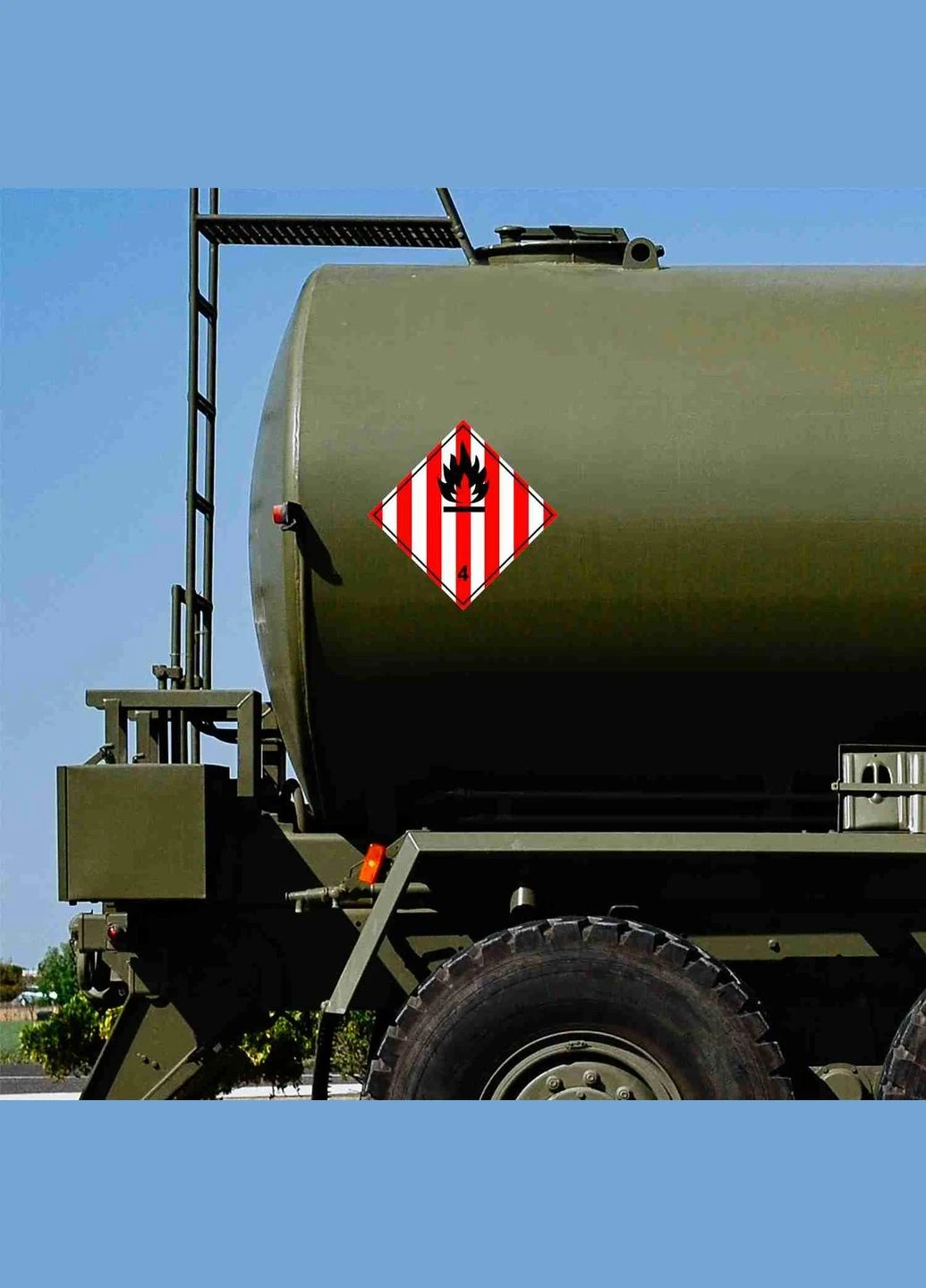 Наклейка попереджувальна на автомобіль "Небезпечні вантажі. Легкозаймисті тверді речовини. Клас 4" з 40х40 Кавун наліпка (316142184)