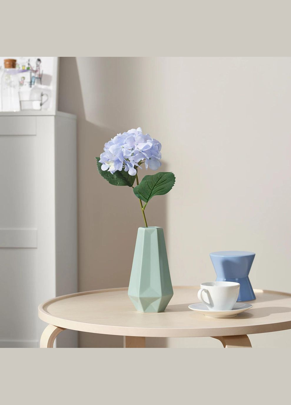Искусственный цветок ИКЕА SMYCKA 45 см гортензия синяя (00571797) IKEA (284118820)