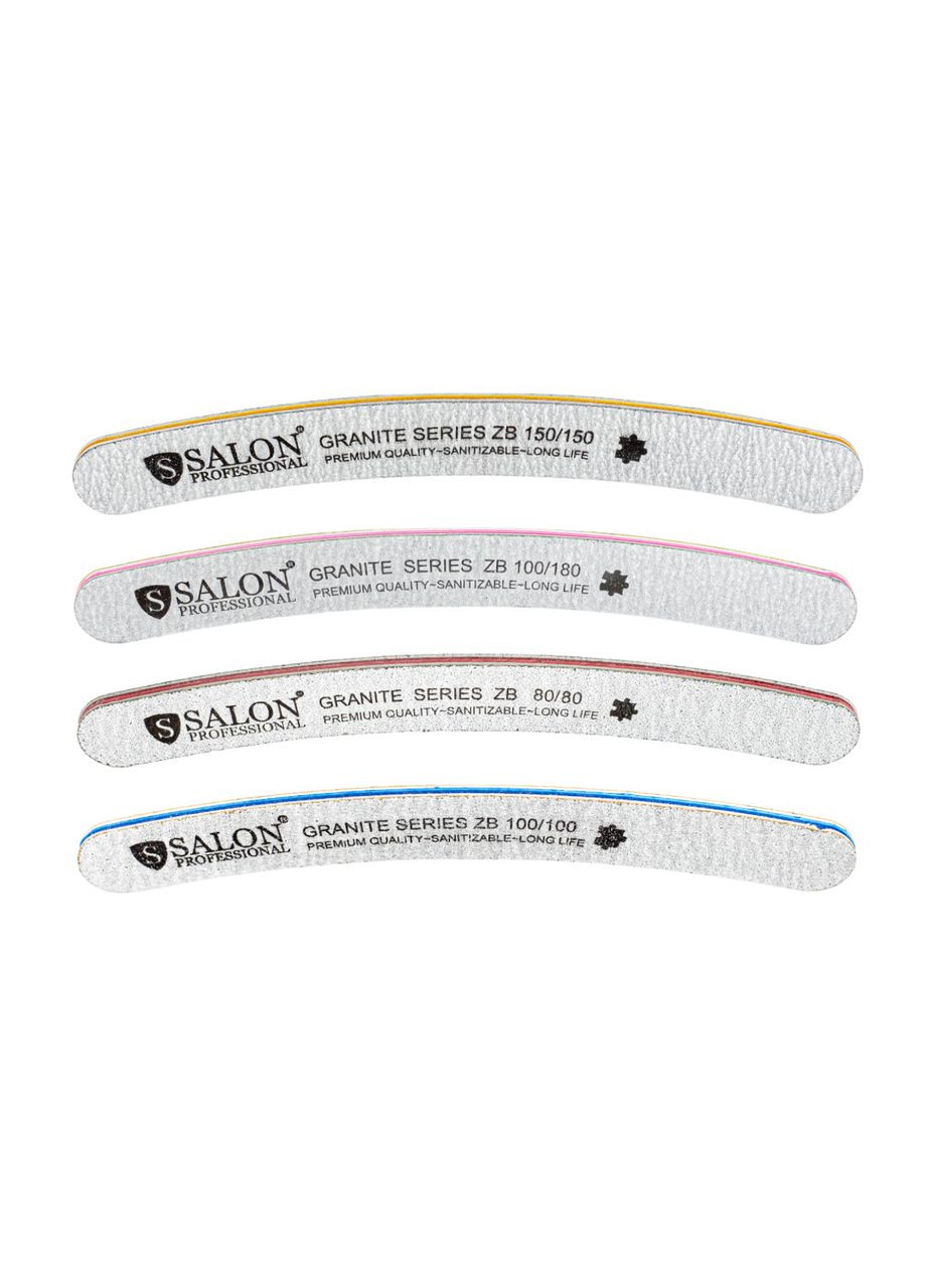 Пилочка для ногтей полировальная бумеранг на мягкой основе 335SLP 100/100 Salon Professional (367986369)