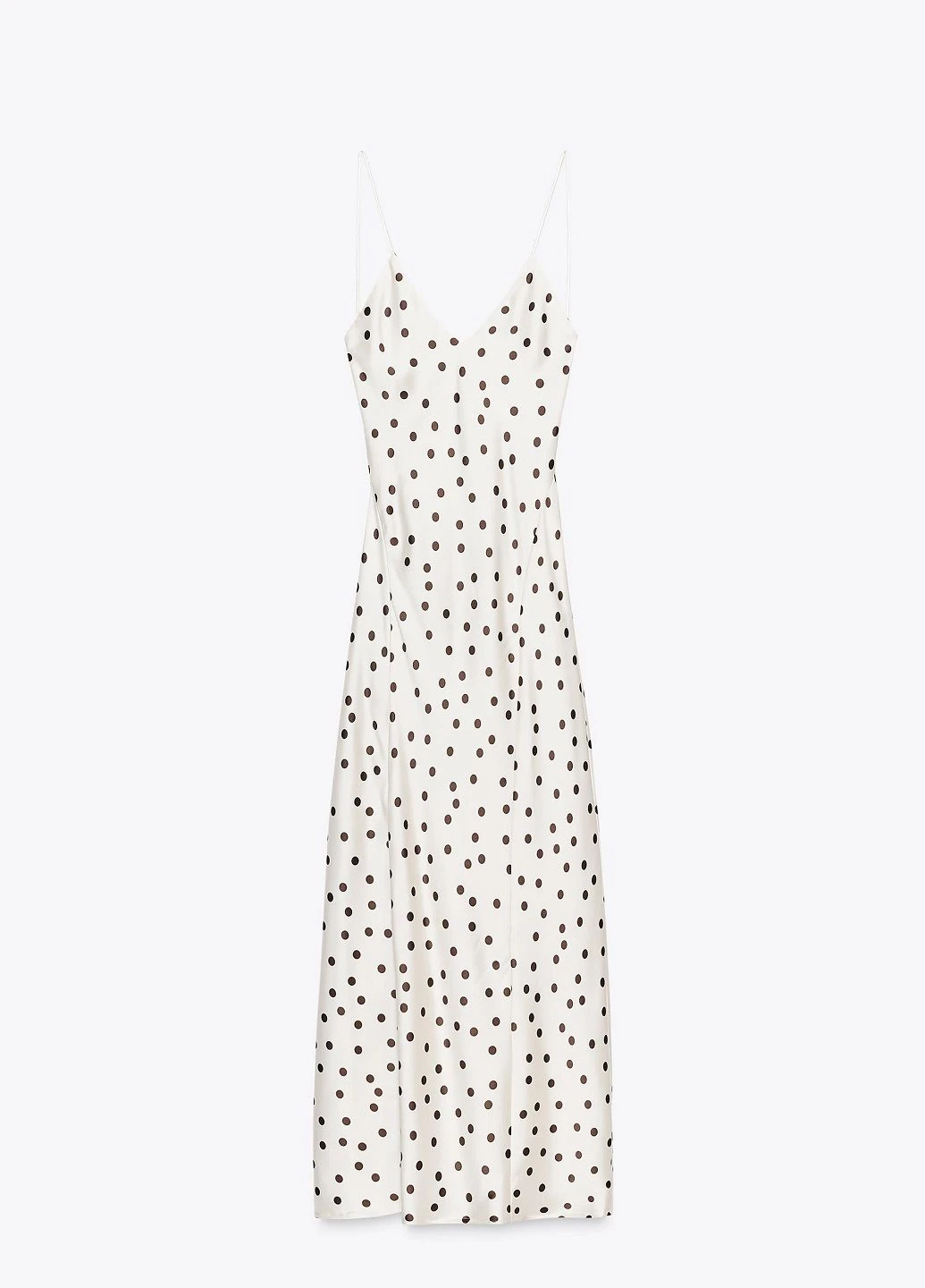 Комбинированное пляжное платье Zara в горошек