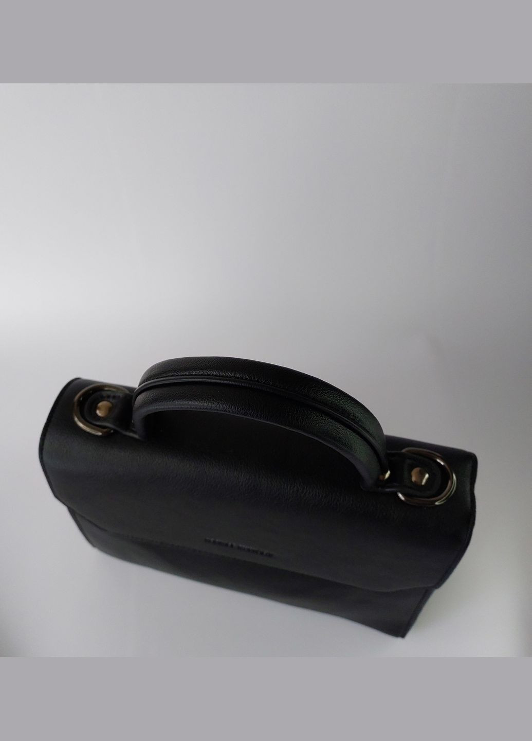 Сумка жіноча клатч з короткою ручкою та довгим ремінцем каркасна мала чорна Karlos Marconi (339079330)