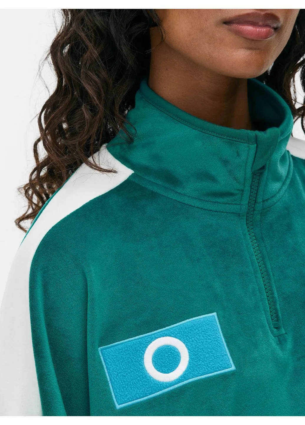 Зелений світшот фліс,зелений з принтом, Primark (388532097)