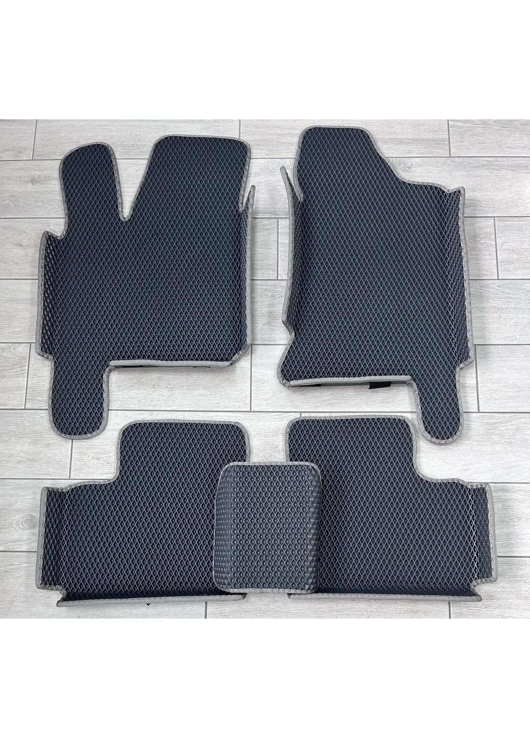 Килимки з бортиками 3Д лапою в салон для Lada 2007 (2170 )/ ВАЗ Лада Пріора, Сірі Eva Priora (360617990)