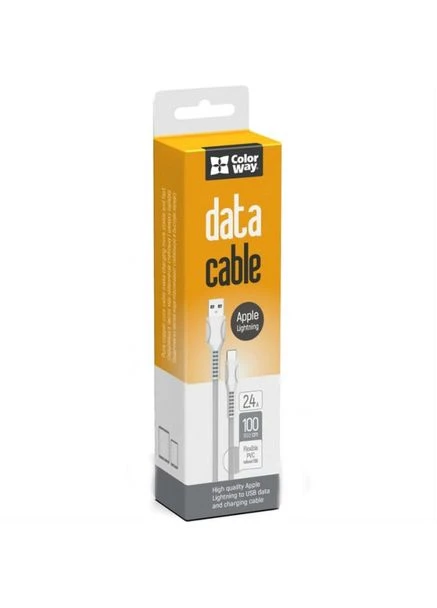 Кабель USB Apple Lightning 2.4 А 1 м White (CW-CBUL027-WH) Colorway (316696328)
