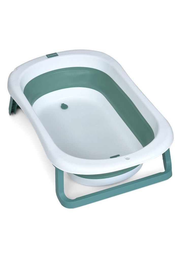 Ванночка дитяча складна ME 1151 PLUS Deep Green з матрацом і термометром Зелена El Camino (360544399)