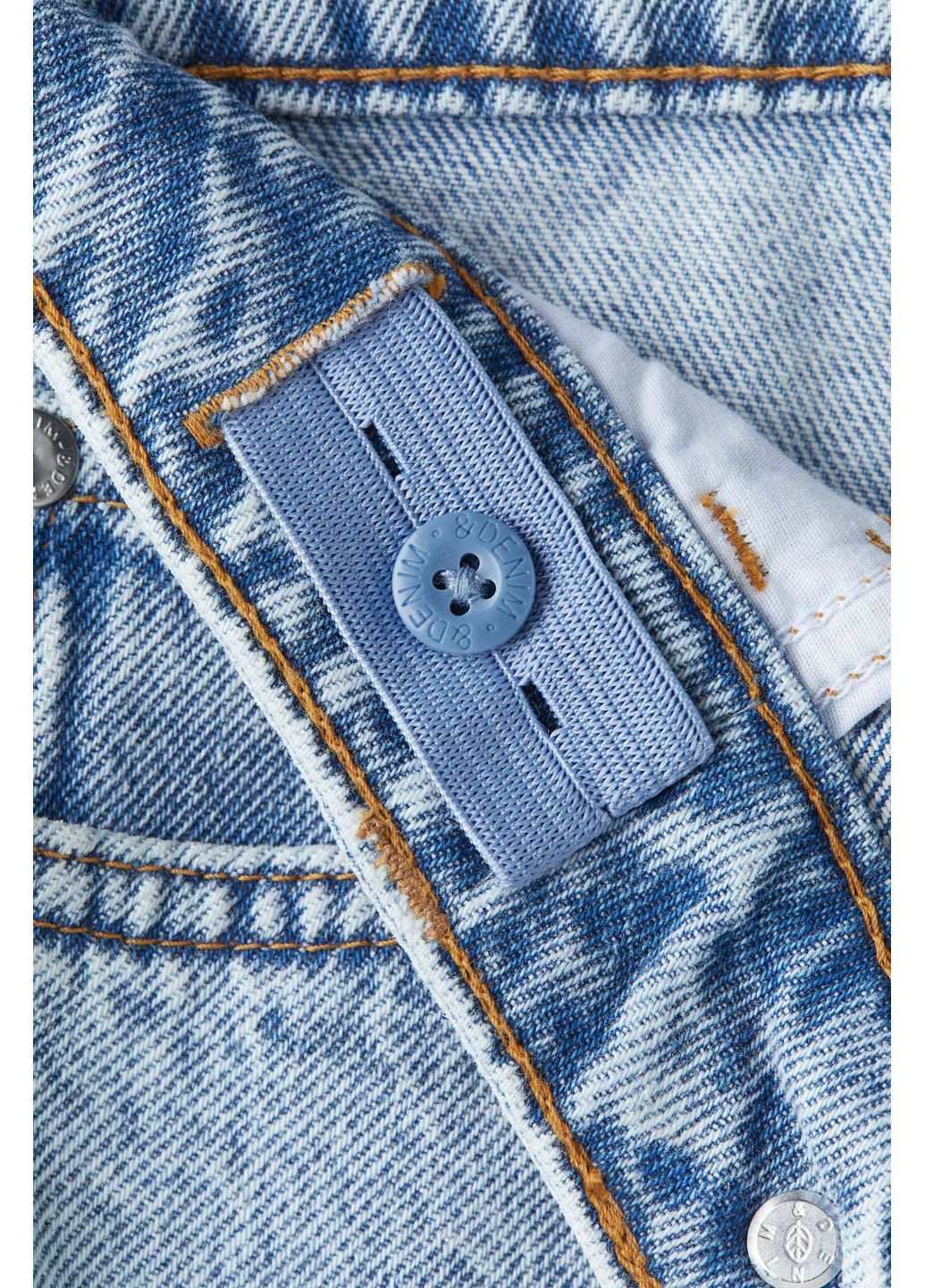 Голубые демисезонные регюлар фит джинсы H&M