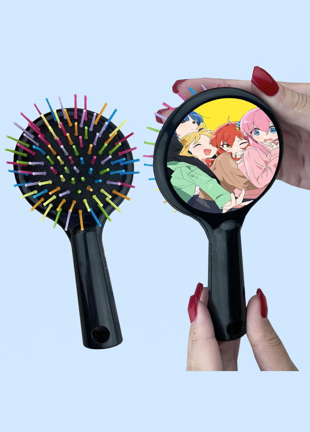 Гребінець для волосся Аніме Самітниця рокер #0013 чорний No Brand (315042530)