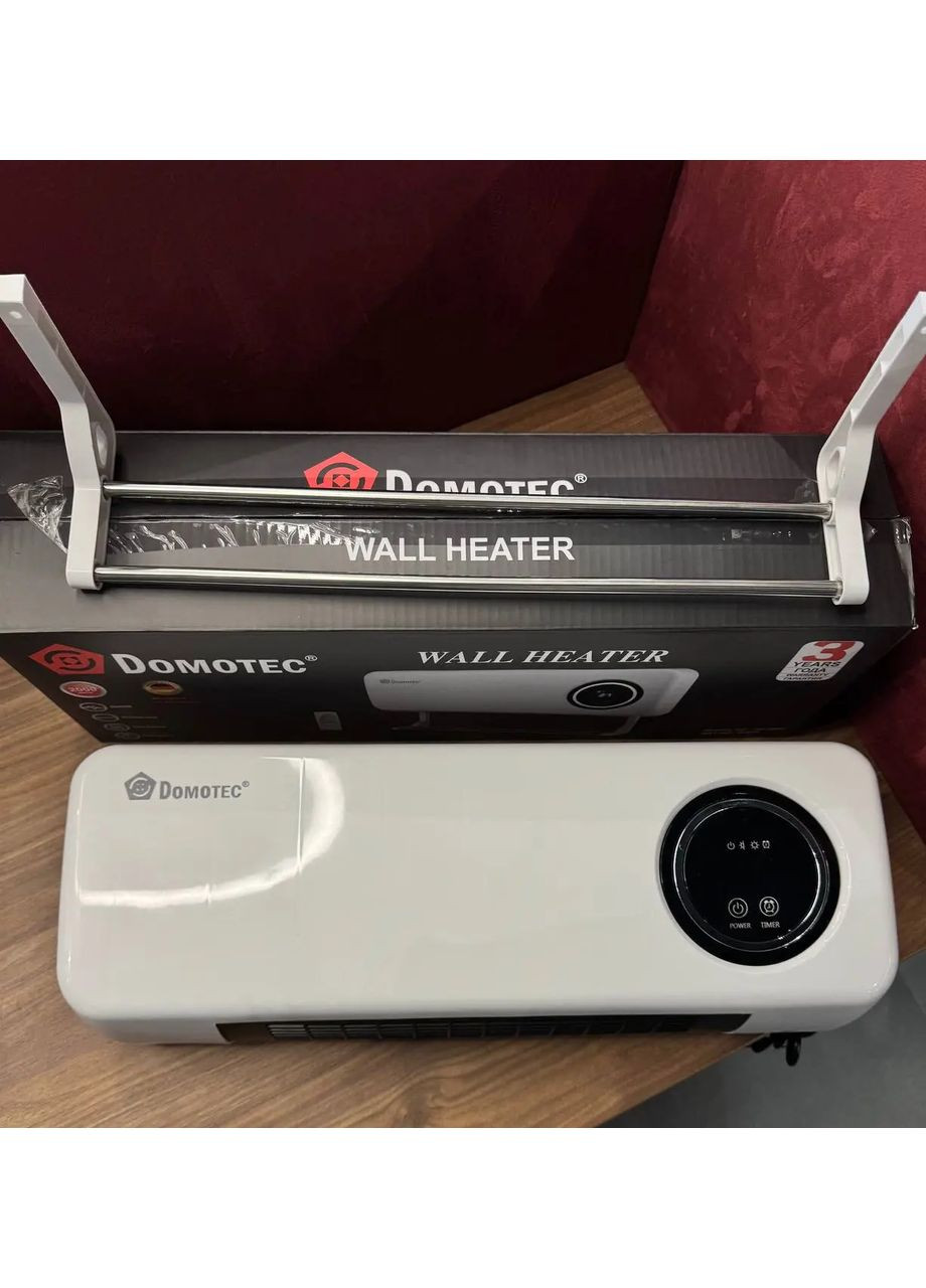 Настінний обігрівач Domotec MS-5963 White 2000Вт з пультом та сушаркою Hopestar (363833414)