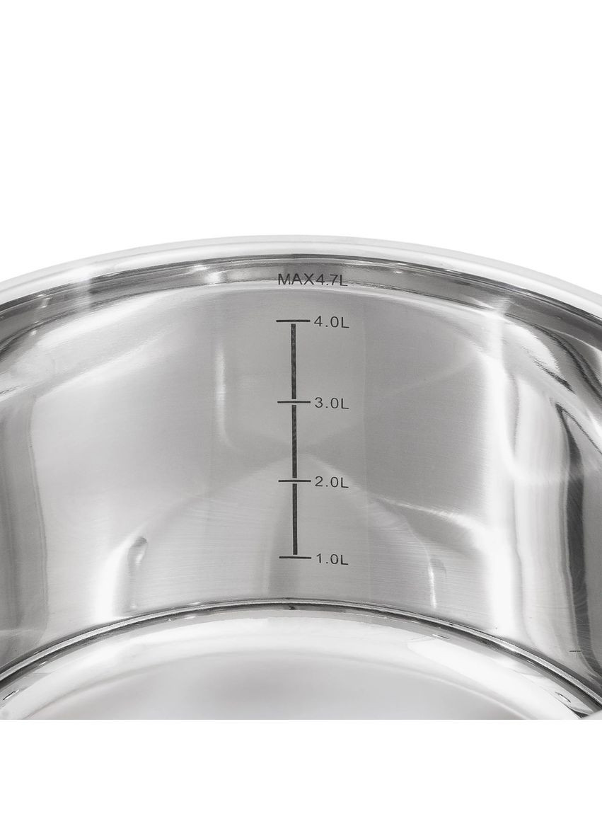 Каструля з кришкою MasterChef 26-238-087 22 см 4.7 л срібляста Krauff (372457853)