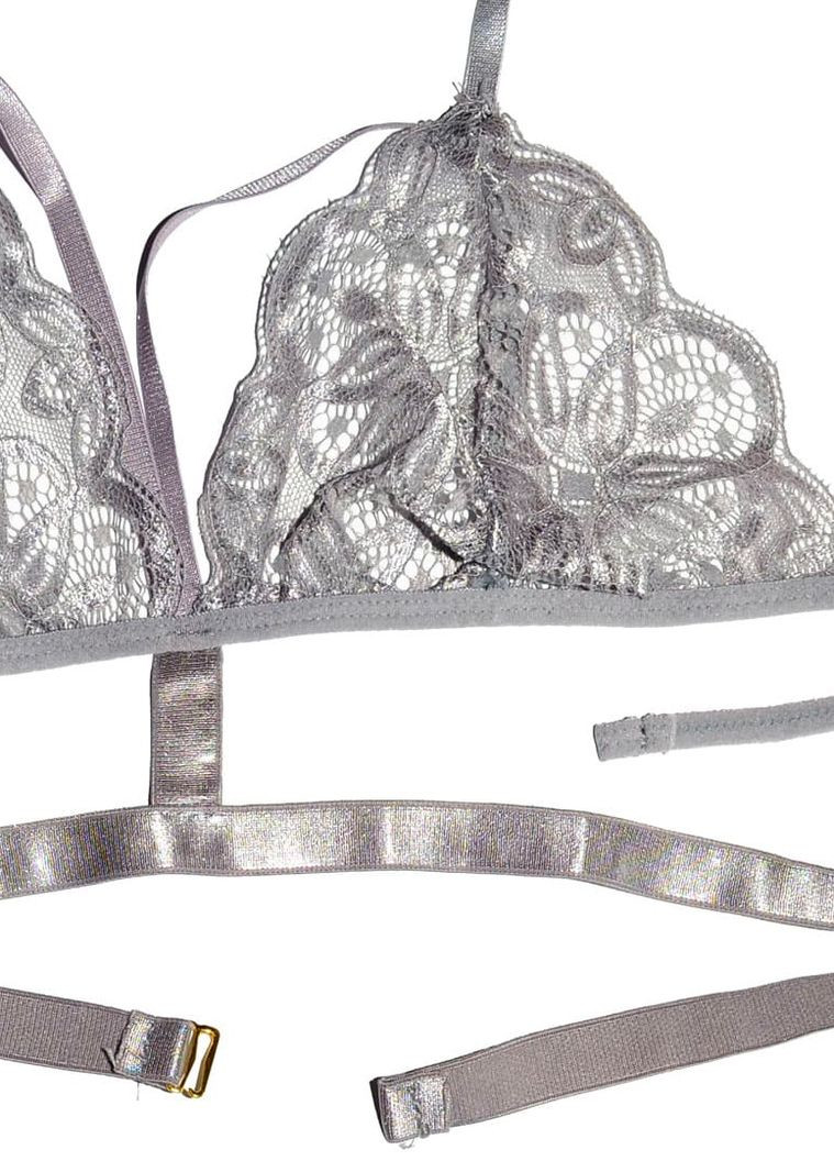 Серый демисезонный эротический комплект Langsha