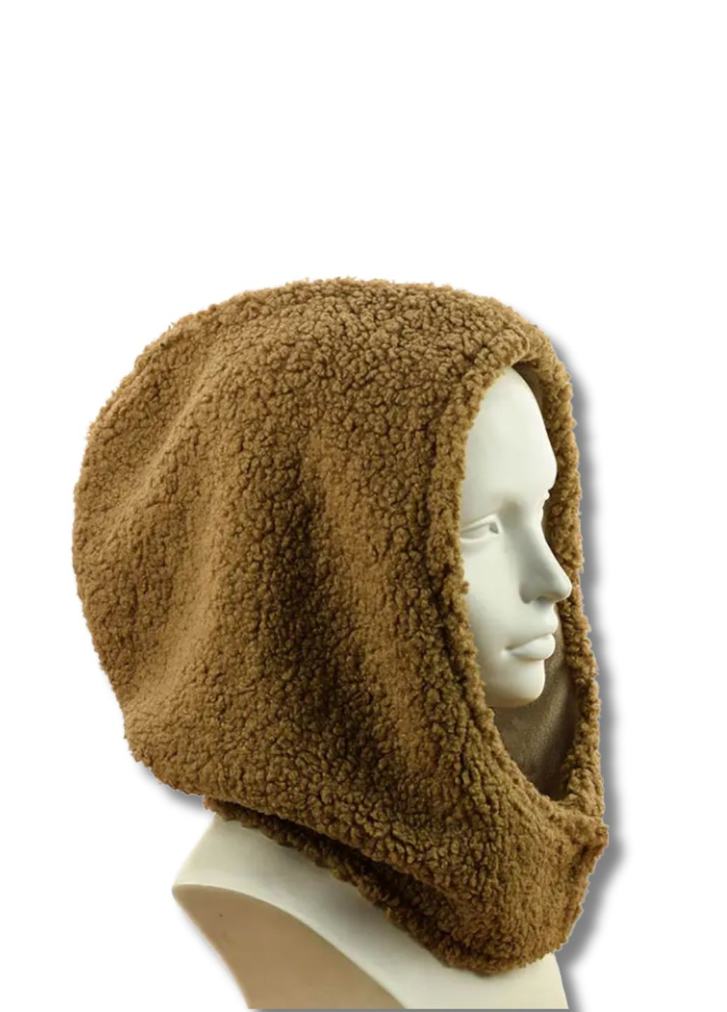 Женский зимний комплект Капор + Кепка - Барашек No Brand Зимовий комплект капор + кепка (355794085)