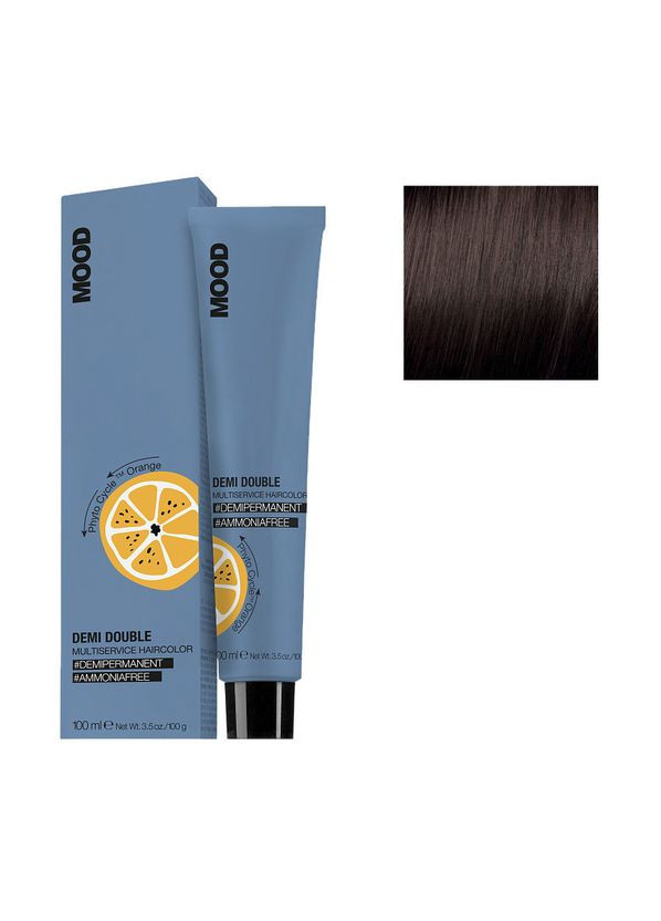 Безаміачна мультифункціональна фарба для волосся 5 Demi Double Світлий шатен натуральний, 100 мл Mood (292735924)