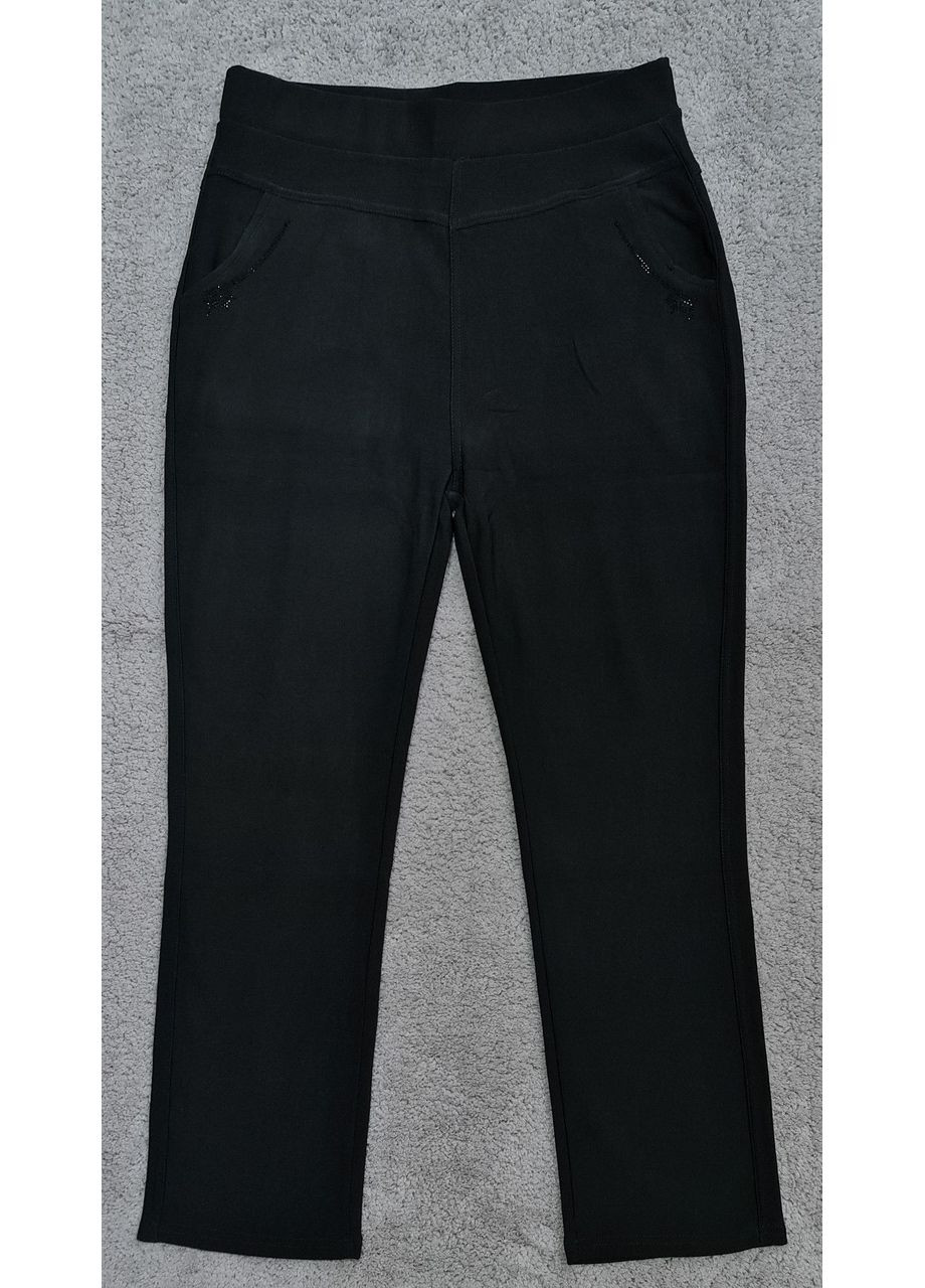 Штани-лосини жіночі теплі на флісі класичні прямі термо-чорні Ластівка (362677517)