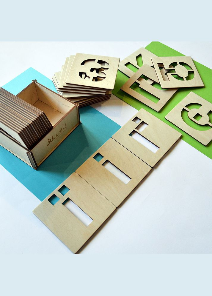 Трафарет "Учим буквы" УКРАИНСКИЙ. Древесные трафареты для запоминания алфавита. Детский трафарет. No Brand (301482815)