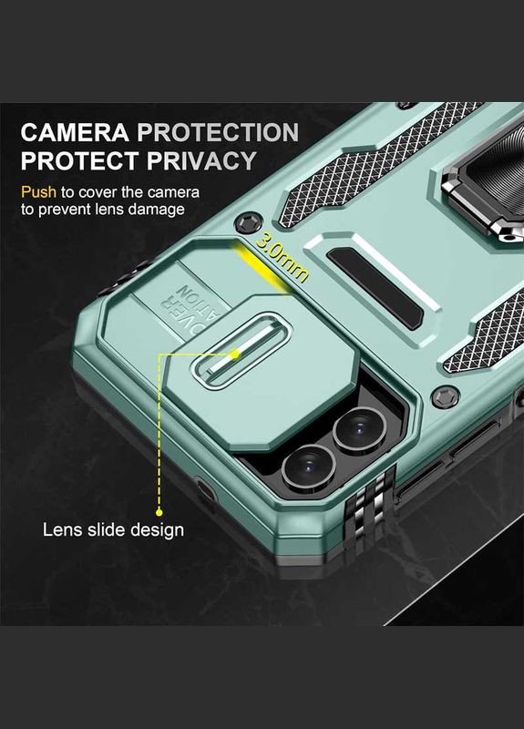 Ударопрочный чехол Camshield Army Ring для Samsung Galaxy A06 Light Green No Brand (344465134)