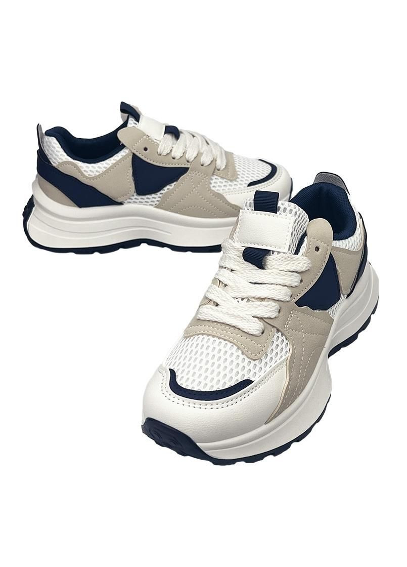 Кросівки жіночі на платформі бежево-сині 20810-5 No Brand (285764599)