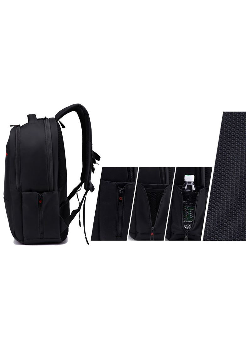 Рюкзак для ноутбуків чорний з червоним логотипом і з кодовим замком на 17 дюймів Tigernu (290683241)