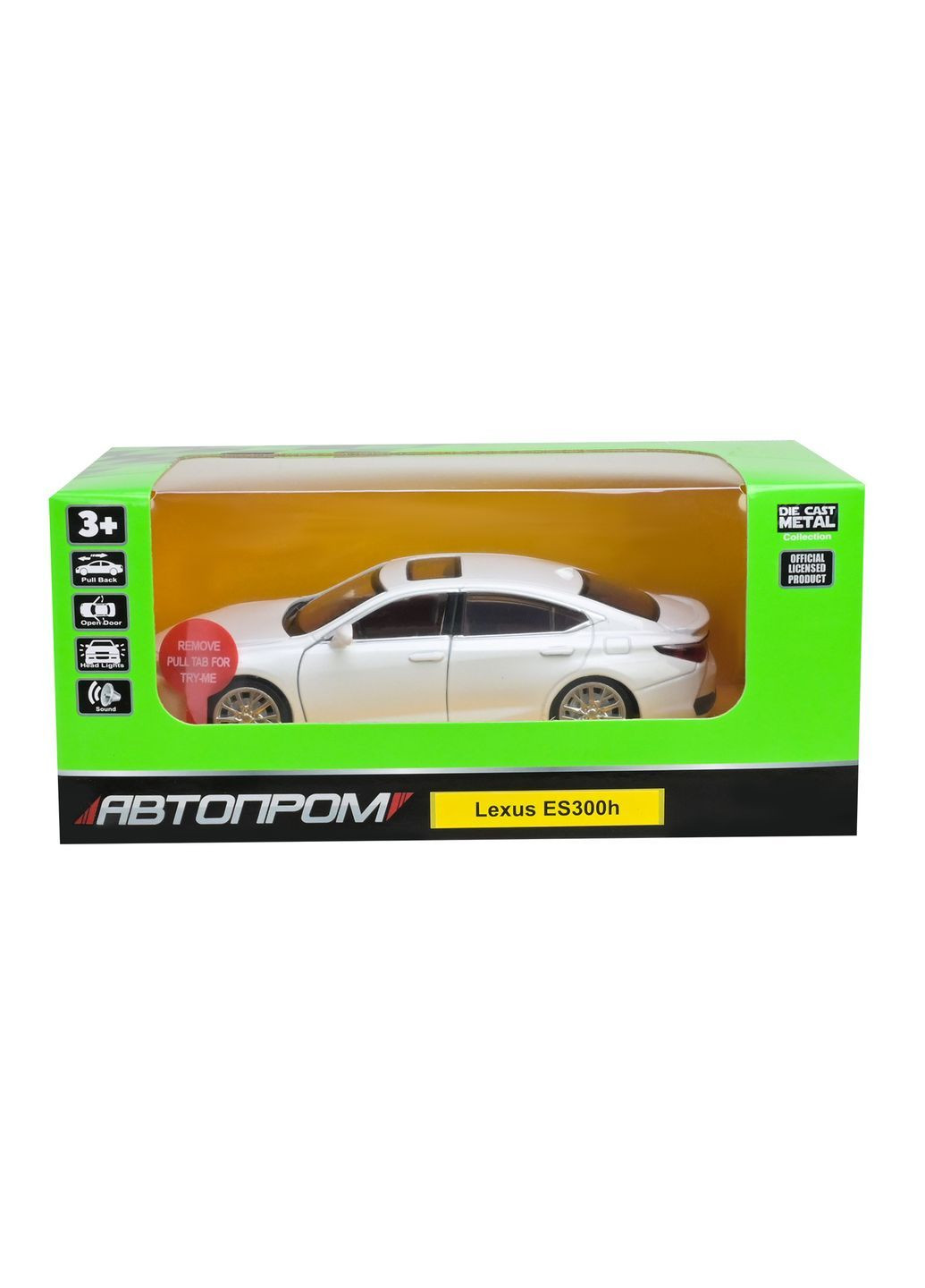 Металлическая модель легкового автомобиля Lexus ES300h 1:35 со светом и звуком Автопром - No Brand 68713 (371925181)