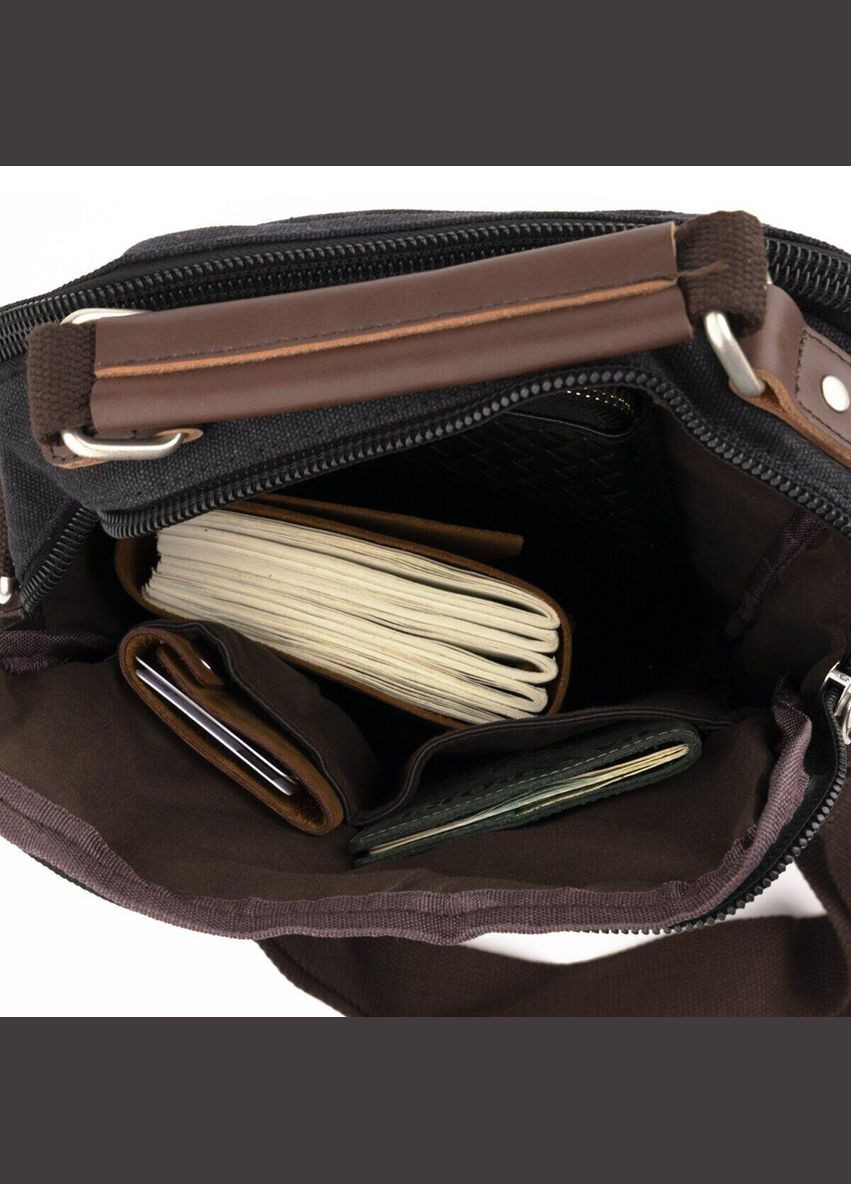 Сумка вертикальная текстильная 20079 Черная Vintage (329147526)