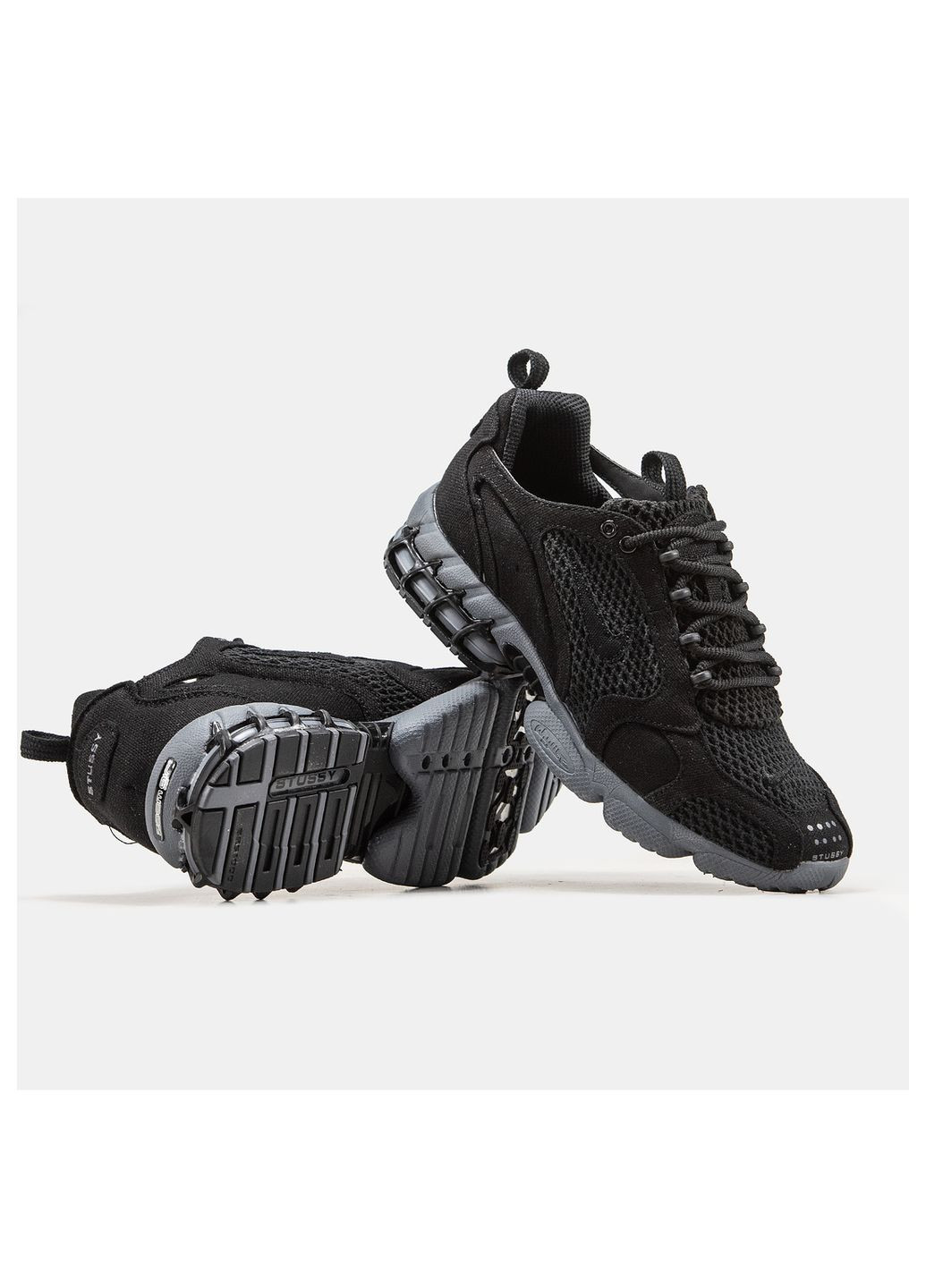 Чорні Осінні кросівки чоловічі Nike Air Zoom x Stussy