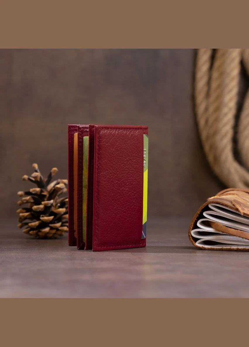 Візитниця-книжка 19218 Бордова st leather (298566675)