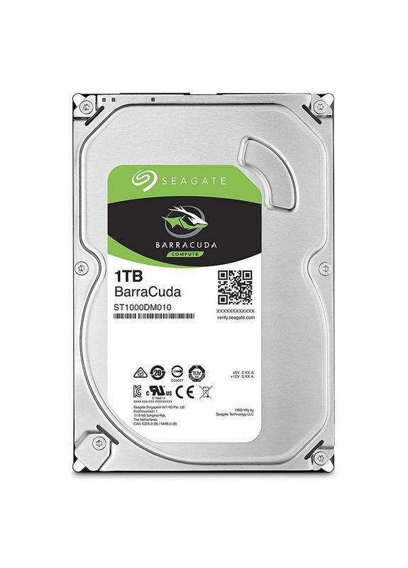 Жесткий диск 1 ТВ BarraCuda накопитель HDD 3.5 7200rpm 64MB (ST1000DM010) Seagate (280876890)