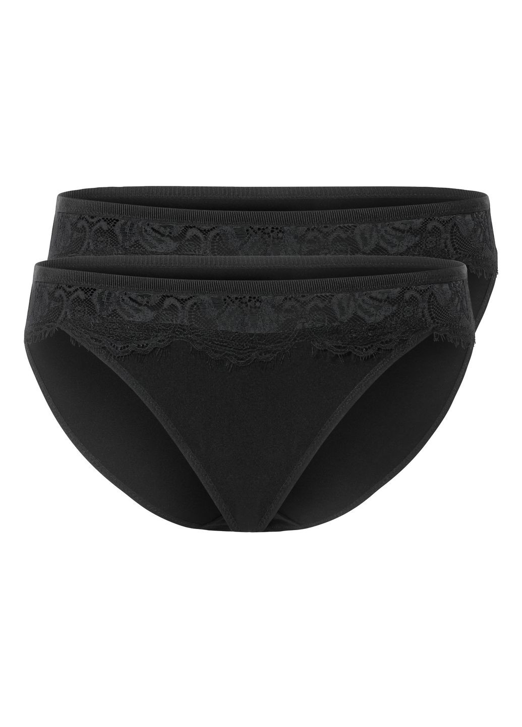 Трусики-слип с кружевом набор 2 шт. для женщины LYCRA® 471782 Esmara С гигиенической ластовицей (373092861)