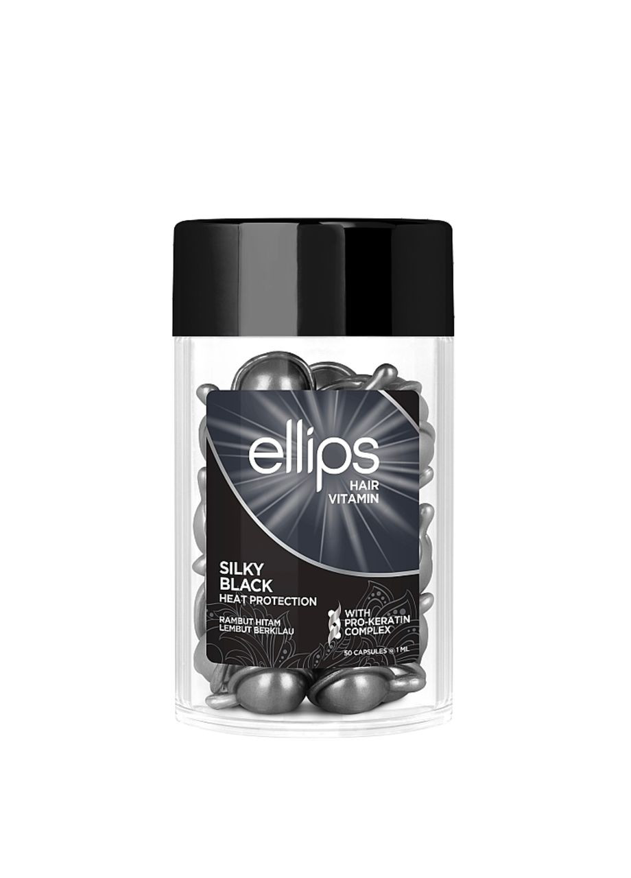 Витамины для волос Hair Vitamin Шелковая ночь с прокератиновым комплексом, 50*1 мл Ellips (302728698)