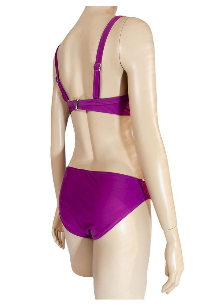 Сиреневый летний раздельный купальник классический, чашка d на эластичном поролоне модель 0195 арт.1946 раздельный Polovi