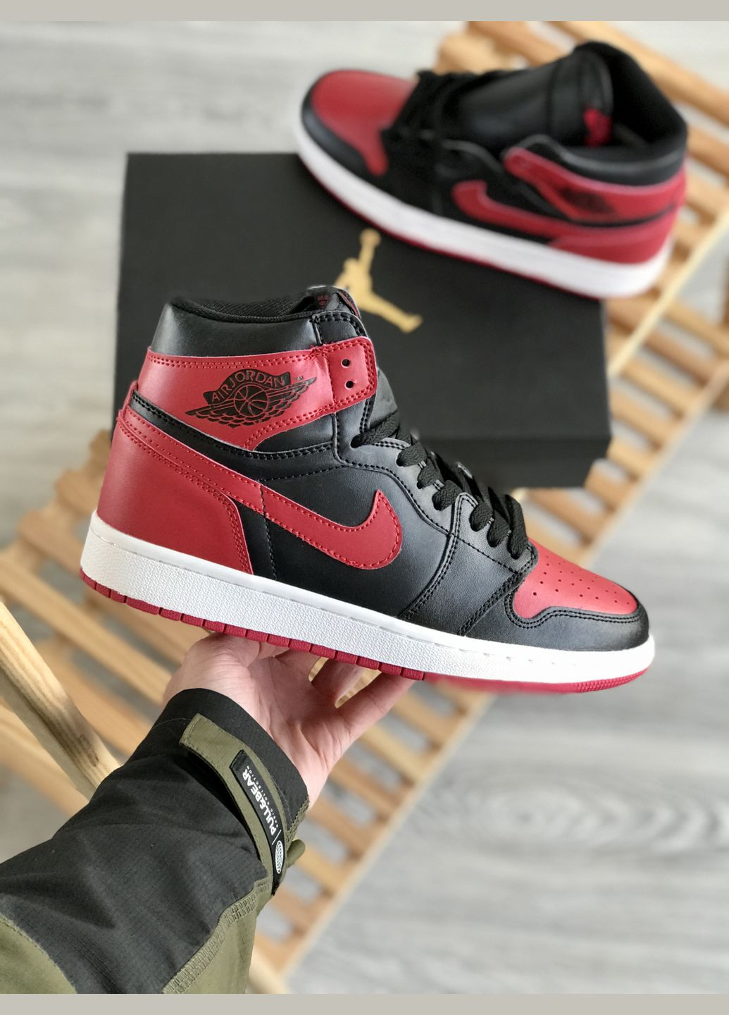 Чорні всесезон кросівки чоловічі і жіночі nike air jordan retro 1 black red | найк аір джордан 1 ретро чорно-червоні No Brand